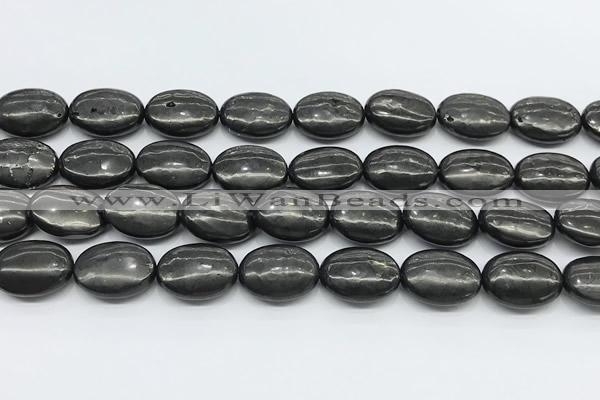 CCB1224 15 inches 12*16mm oval shungite gemstone beads