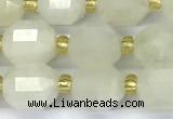 CCB1246 15 inches 7*8mm faceted white moonstone beads