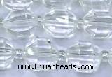 CCB1260 15 inches 9*10mm faceted white crystal beads