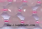 CCB1300 15 inches 7mm - 8mm faceted rose quartz beads