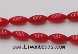 CCB132 15.5 inches 4*7mm rice red coral beads strand wholesale