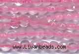 CCB1353 15 inches 2.5mm faceted coin rose quartz beads