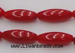 CCB136 15.5 inches 5*12mm rice red coral beads strand wholesale