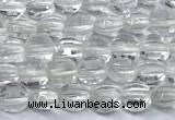 CCB1365 15 inches 4mm faceted coin white crystal beads