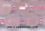 CCB1431 15 inches 7mm - 8mm faceted rose quartz beads