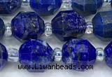 CCB1446 15 inches 7mm - 8mm faceted lapis lazuli beads