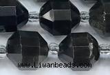 CCB1483 15 inches 9mm - 10mm faceted golden obsidian beads