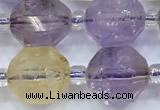 CCB1514 15 inches 9mm - 10mm faceted ametrine beads