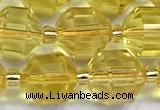 CCB1521 15 inches 8mm - 9mm faceted citrine gemstone beads