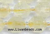 CCB1528 15 inches 9mm - 10mm faceted citrine gemstone beads