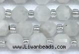 CCB1563 15 inches 5mm - 6mm faceted white moonstone beads