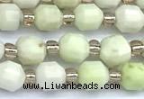 CCB1564 15 inches 5mm - 6mm faceted jade gemstone beads