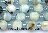 CCB1570 15 inches 5mm - 6mm faceted larimar gemstone beads