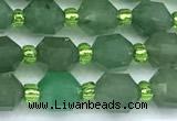 CCB1578 15 inches 5mm - 6mm faceted green aventurine beads