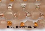 CCB1581 15 inches 5mm - 6mm faceted moonstone beads