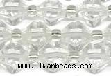 CCB1600 15 inches 10mm faceted white crystal beads