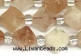 CCB1605 15 inches 10mm faceted sunstone gemstone beads