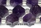 CCB1608 15 inches 10mm faceted amethyst gemstone beads