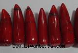 CCB66 16 inches horn shape red coral beads Wholesale