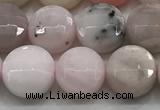 CCB724 15.5 inches 8mm faceted coin pink opal gemstone beads