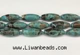 CCB784 15.5 inches 15*38mm - 16*40mm rice ocean agate beads