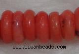 CCB80 15.5 inches 5*9mm roundel pale red coral beads Wholesale