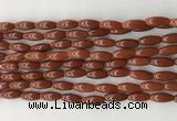 CCB811 15.5 inches 5*12mm rice red aventurine beads wholesale