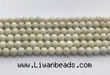 CCB822 15.5 inches 8mm round ivory jasper gemstone beads wholesale