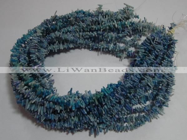 CCB88 15.5 inch 2*8mm irregular branch blue coral beads Wholesale