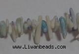 CCB89 15.5 inch 2*8mm irregular branch light blue coral beads