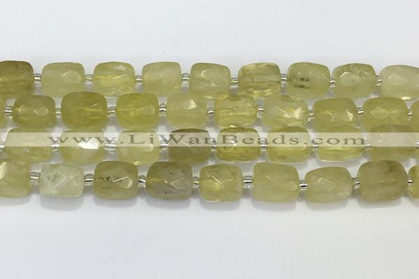 CCB895 11*15mm-12*16mm faceted cuboid quartz beads wholesale