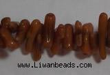 CCB90 15.5 inch 2*8mm irregular branch coffee coral beads Wholesale