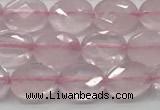 CCB915 15.5 inches 6*8mm faceted oval rose quartz beads