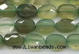 CCB917 15.5 inches 6*8mm faceted oval green agate beads