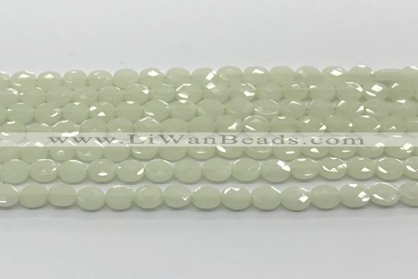 CCB919 15.5 inches 6*8mm faceted oval luminous beads