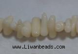 CCB93 15.5 inch 4*11mm irregular branch white coral chip beads