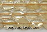 CCB931 15.5 inches 8*10mm faceted oval citrine beads