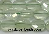 CCB936 15.5 inches 8*10mm faceted oval prehnite beads