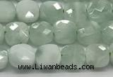 CCB974 15.5 inches 6*6mm faceted square angel skin beads