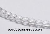 CCC01 15 inches 6mm round white crystal beads Wholesale