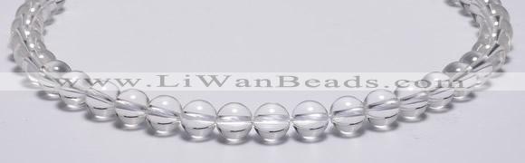 CCC03 15 inches 10mm round white crystal beads Wholesale