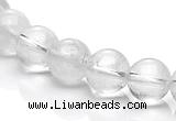 CCC07 15.5 inches 10mm round white crystal beads Wholesale