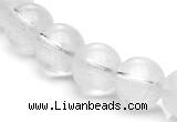 CCC08 15.5 inches 12mm round white crystal beads Wholesale