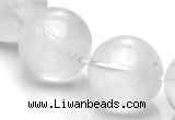 CCC11 15.5 inches 18mm round white crystal beads Wholesale