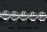 CCC203 15.5 inches 10mm round grade AB natural white crystal beads