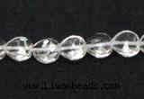 CCC237 10*10mm faceted heart grade AB natural white crystal beads