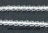 CCC277 15.5 inches 4mm round A grade natural white crystal beads