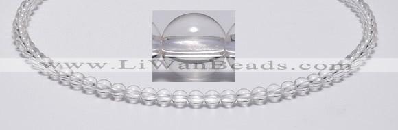 CCC30 15.5 inches 4mm round synthetic white crystal beads