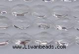 CCC512 15.5 inches 8*12mm faceted oval natural white crystal beads