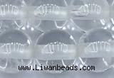 CCC638 15 inches 10mm round white crystal beads, 2mm hole